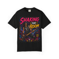 Shaking the Room Bass Player T-shirt | Retro Neon Rock Tee