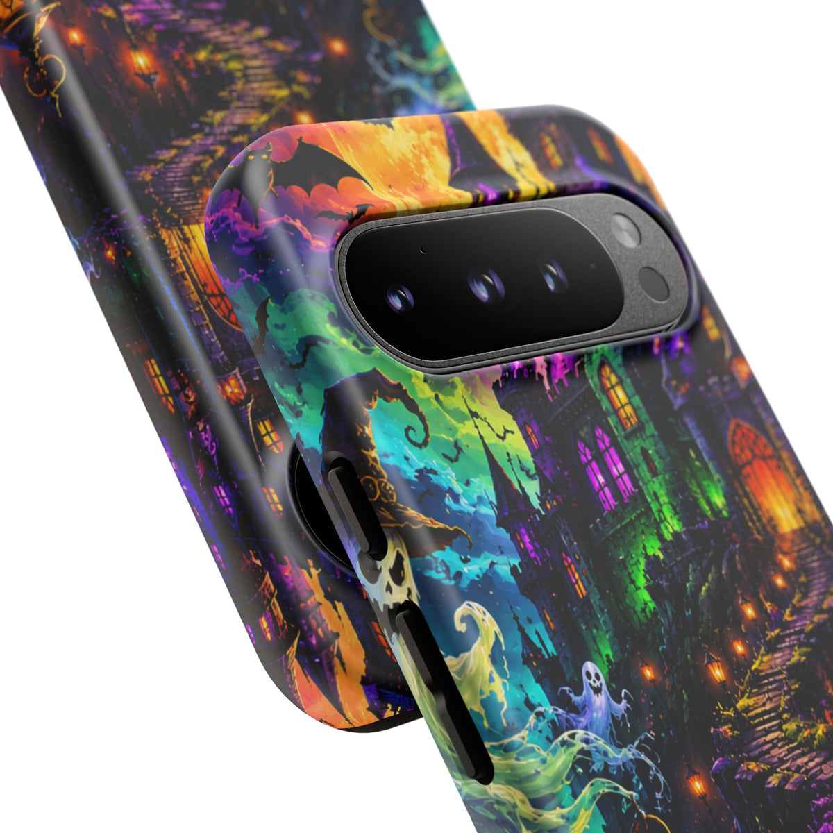 Halloween Haunted Castle Phone Case — Spooky Pumpkin & Ghost Tough Case