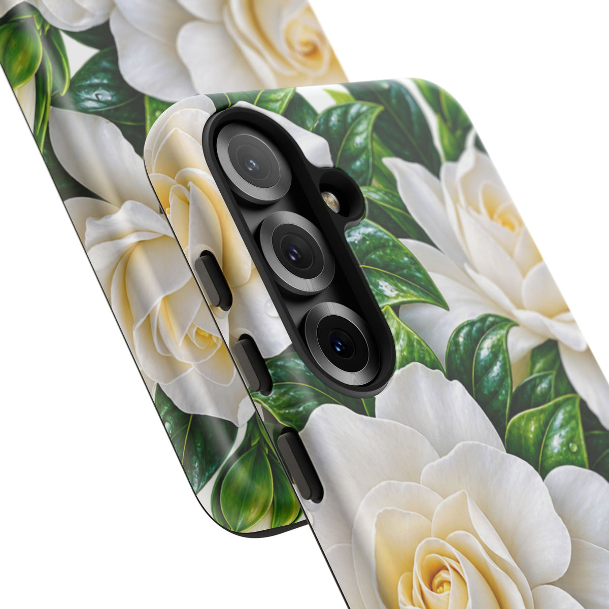 Floral Camellia Tough Case — White Gardenia Phone Cover