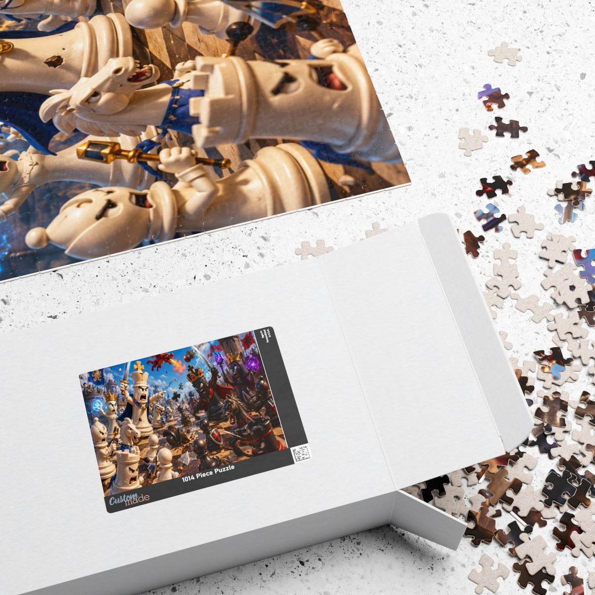 Fantasy Chess Battle Puzzle | Medieval Kings vs Dark Army jigsaw