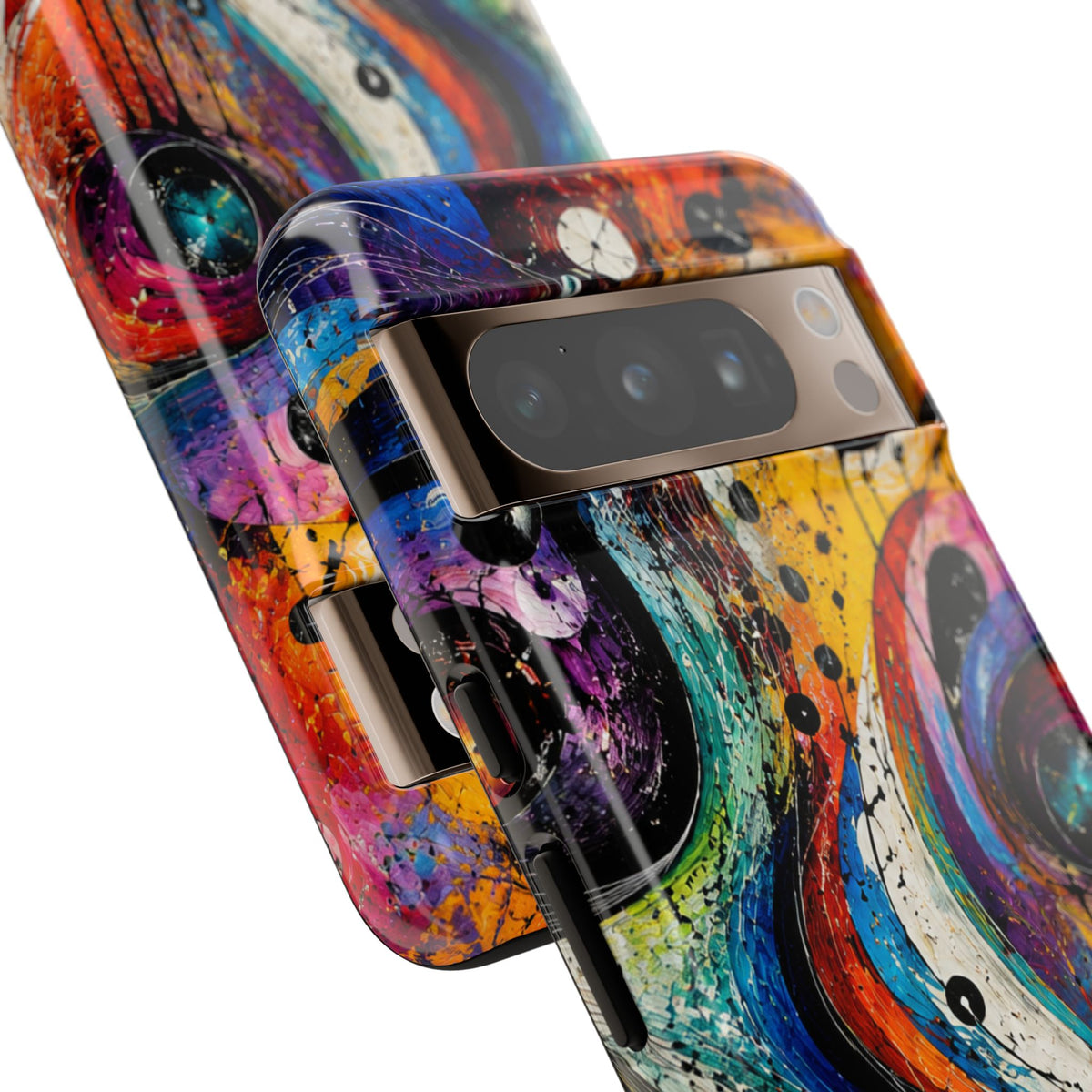 Abstract Cosmic Swirl Phone Case — Colorful Artistic iPhone Tough Case