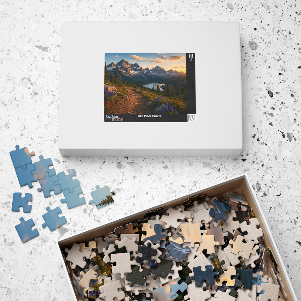 Sunset Mountain Trail Puzzle | Scenic Landscape Jigsaw