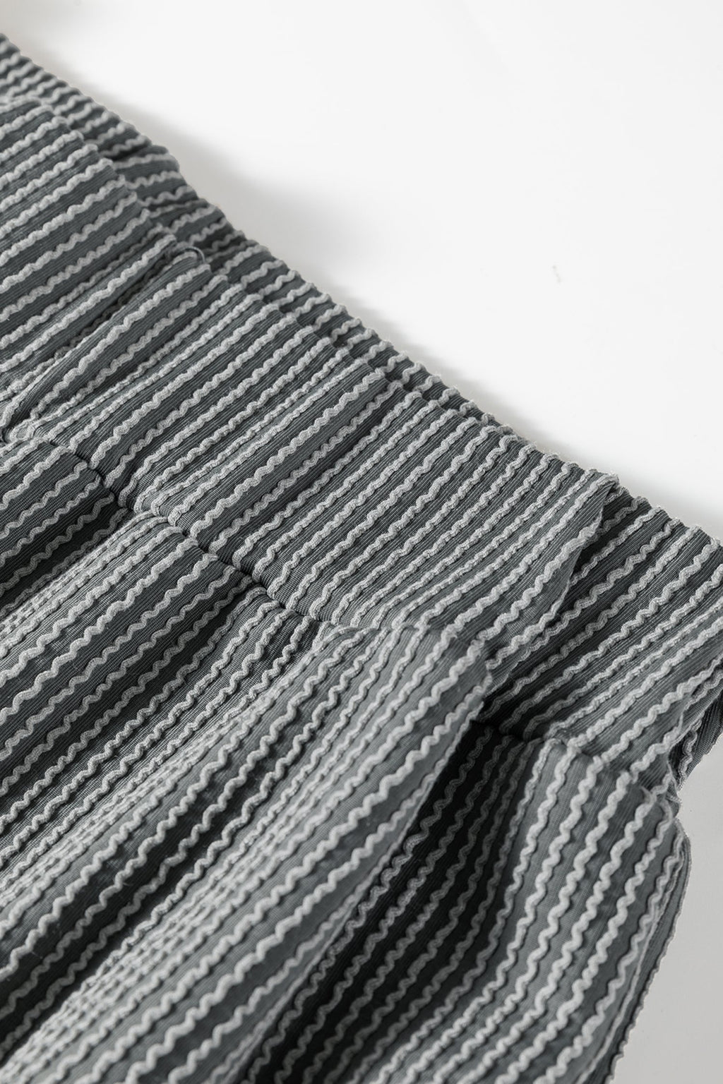 Corded Knit Mock Neck Tee and Pant Set