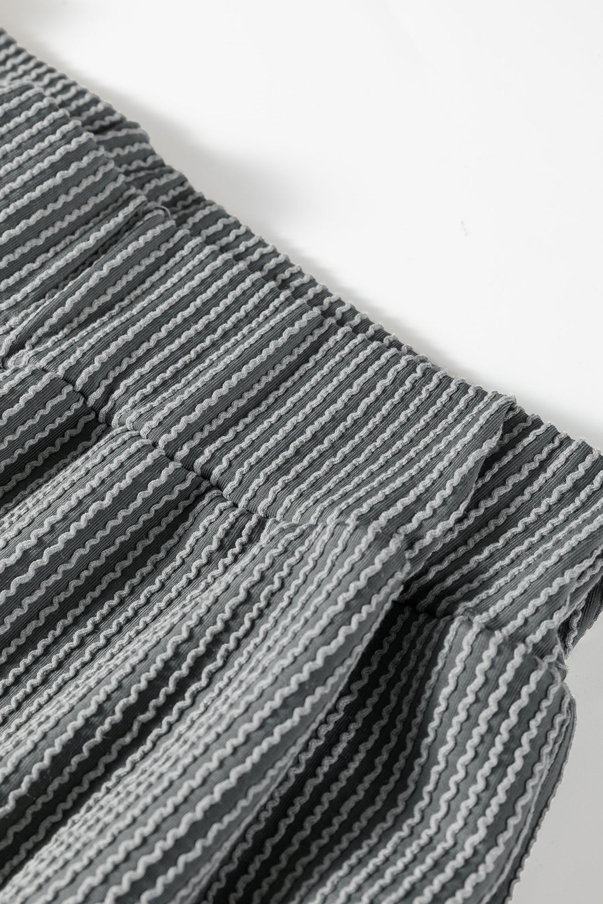 Corded Knit Mock Neck Tee and Pant Set