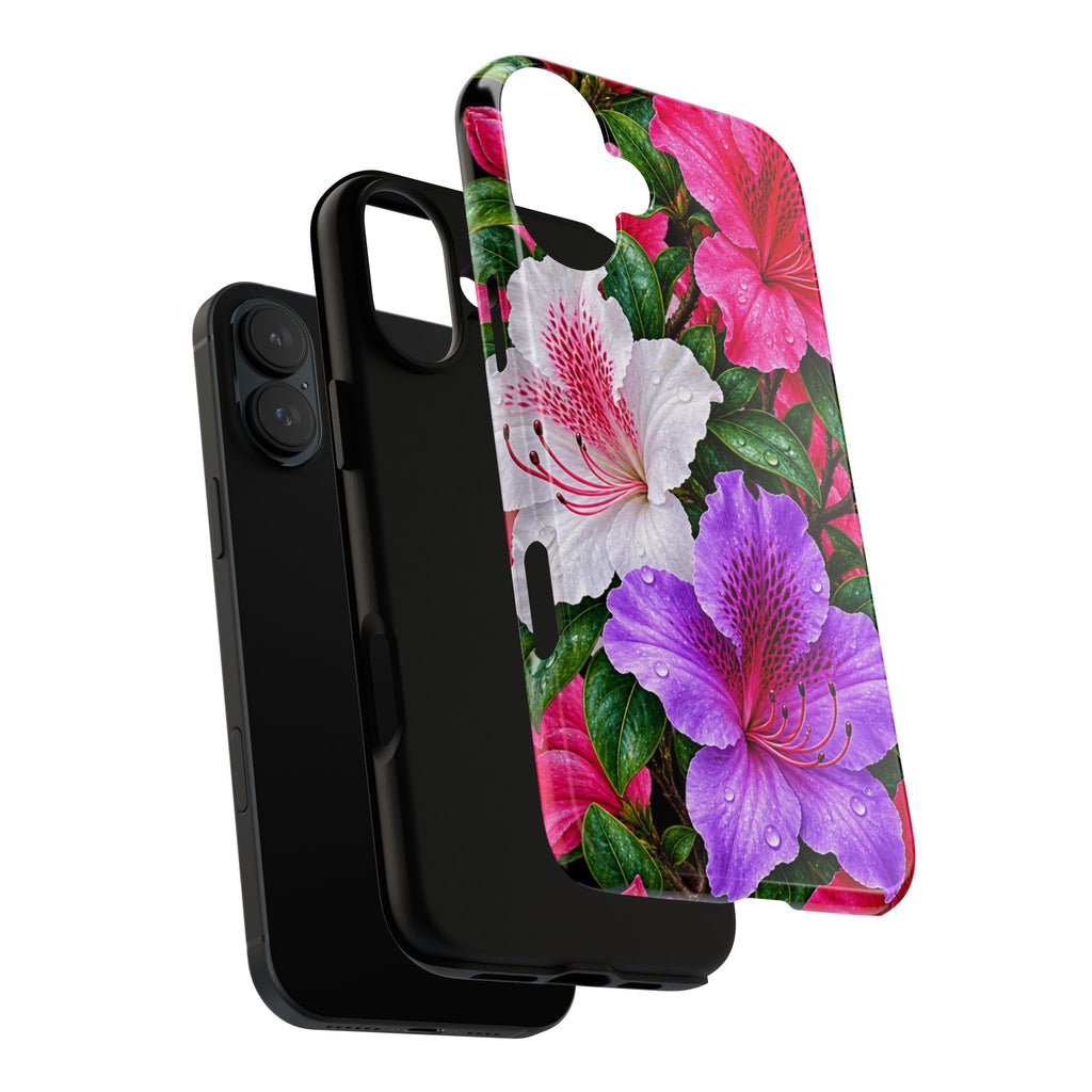 Floral Azalea Phone Case — Vibrant Pink & Purple Blossom Protection
