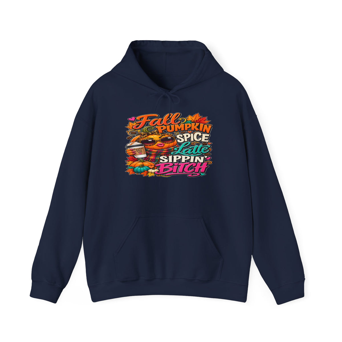 Fall Pumpkin Spice Hoodie — "Pumpkin Spice & Sippin'" Graphic Sweatshirt