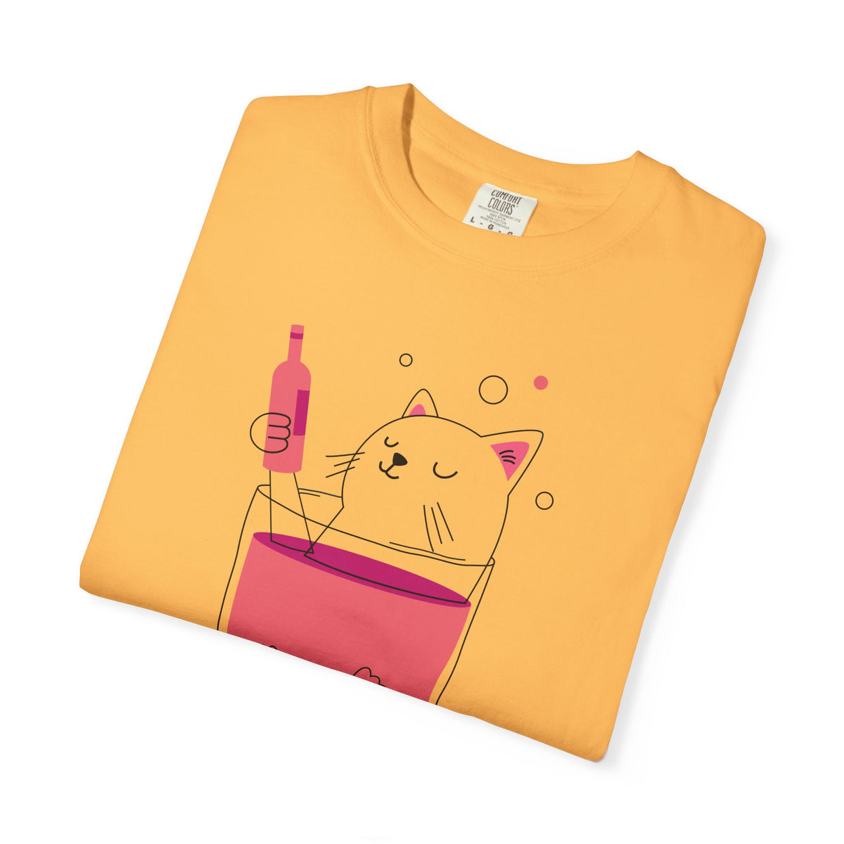 Cat in Wine Glass T-shirt | be good do good design