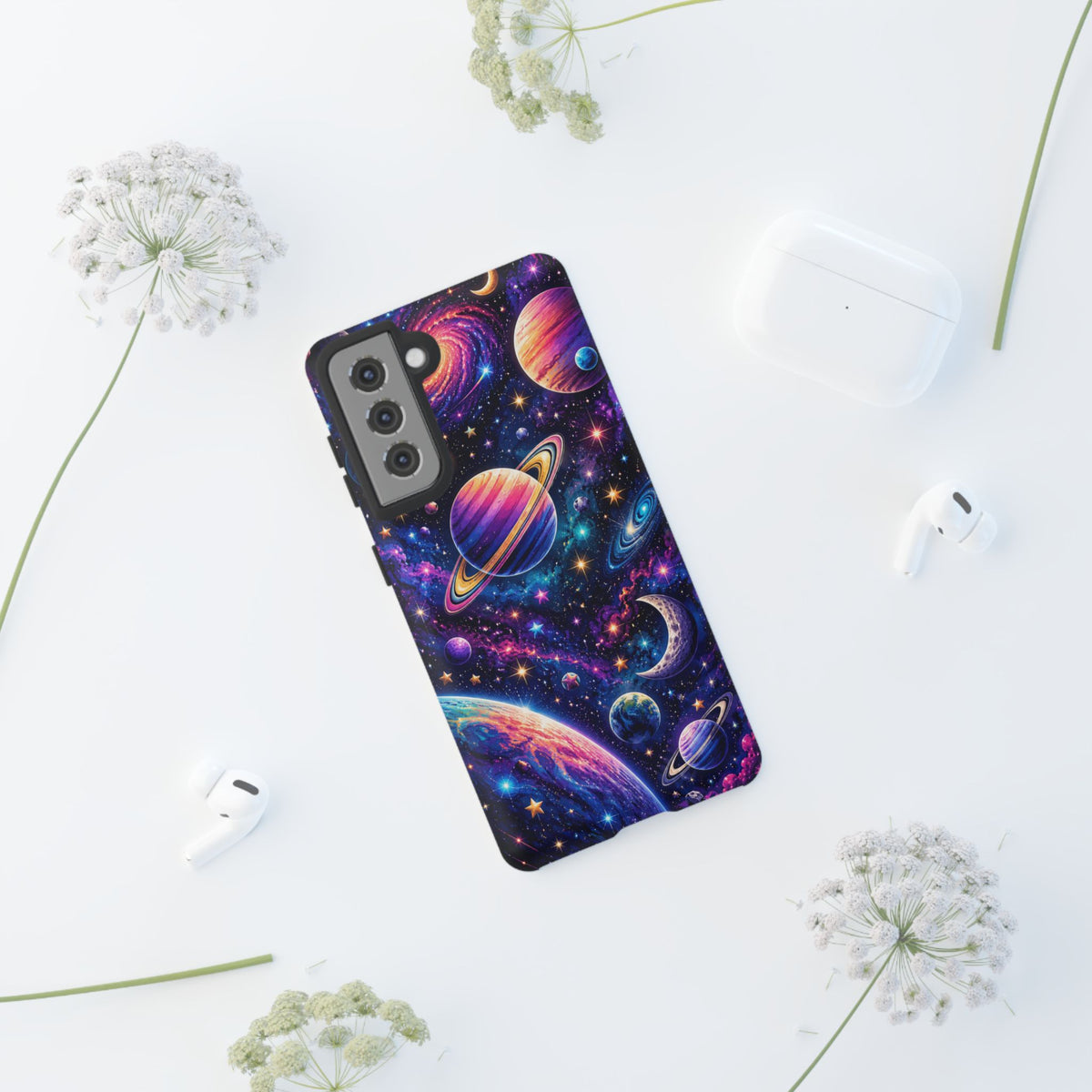 Colorful Galaxy Planets phone case | Tough Case