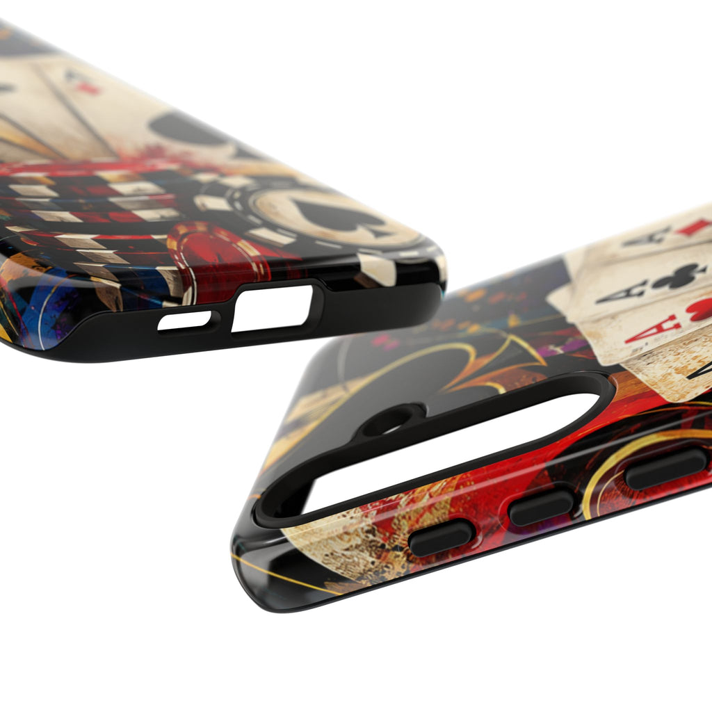 Casino Poker Ace Phone Case — Vintage Playing Cards & Chips Protective Cover