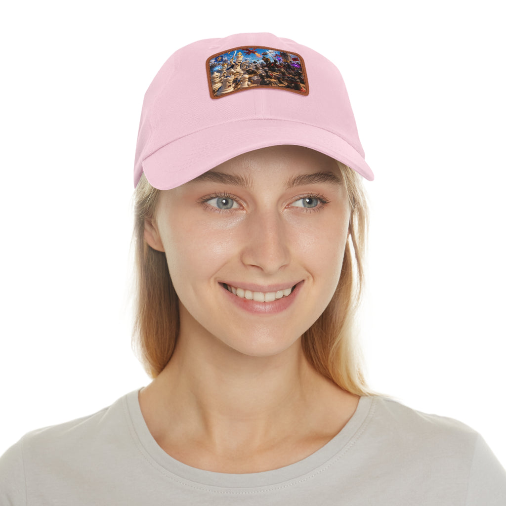 Dad Hat with Leather Patch (Rectangle)