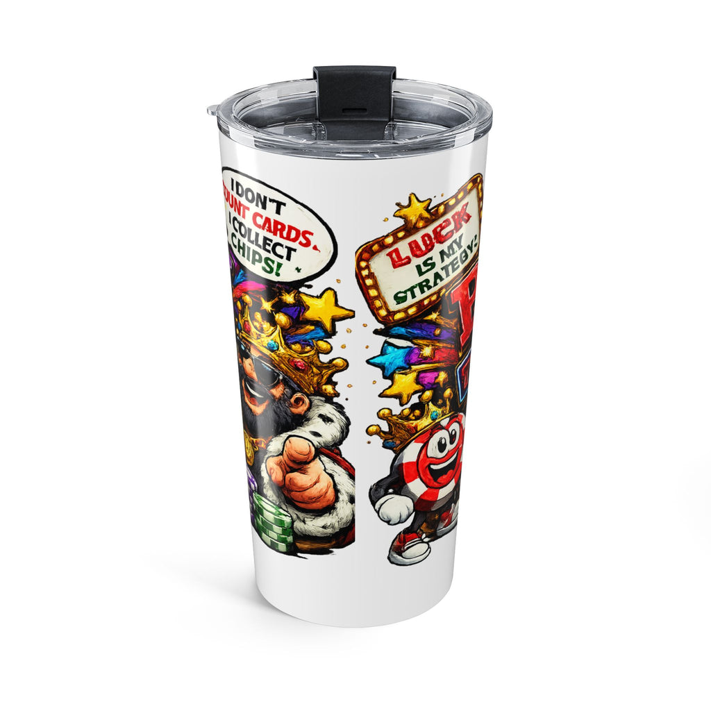 Blackjack King Tumbler 20oz | Casino Cards Chips Crown Design
