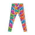 Colorful Elephant Print Leggings — Women's Rainbow All-Over Print