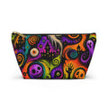 Neon Spooky Halloween Faces Accessory Pouch