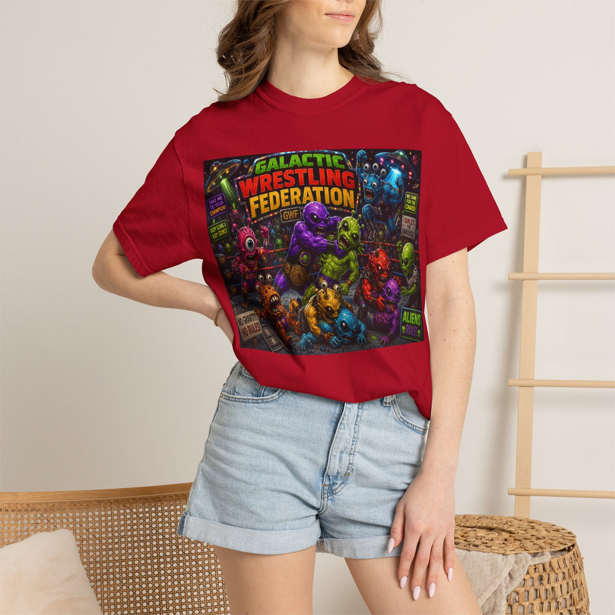Galactic Wrestling Federation Shirt | Alien Monster Tournament Tee