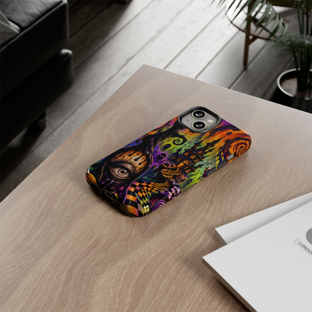 Phone Case — Psychedelic Haunted House Halloween Design
