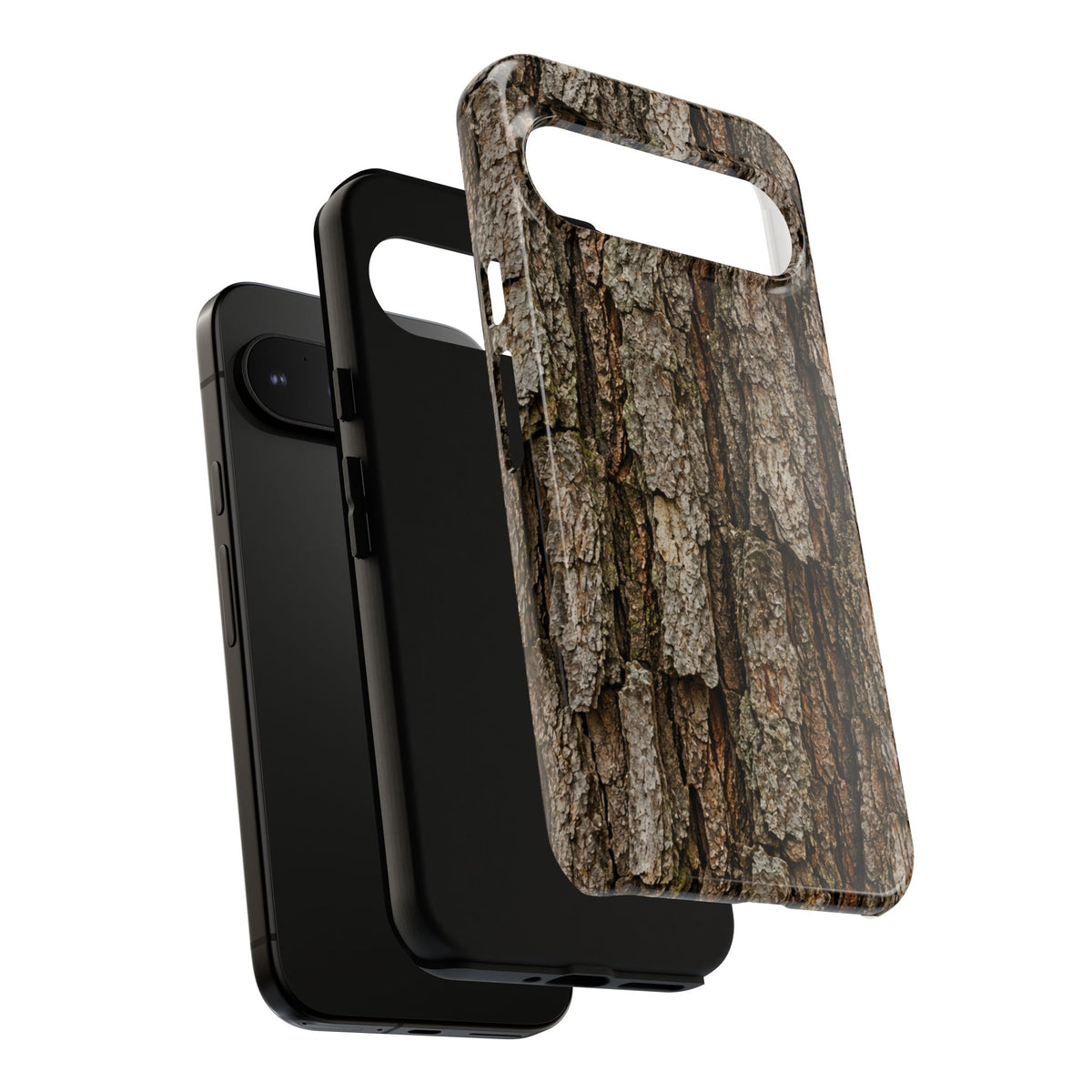 Bark Texture Phone Case - Rugged Woodland Camouflage for Nature Lovers