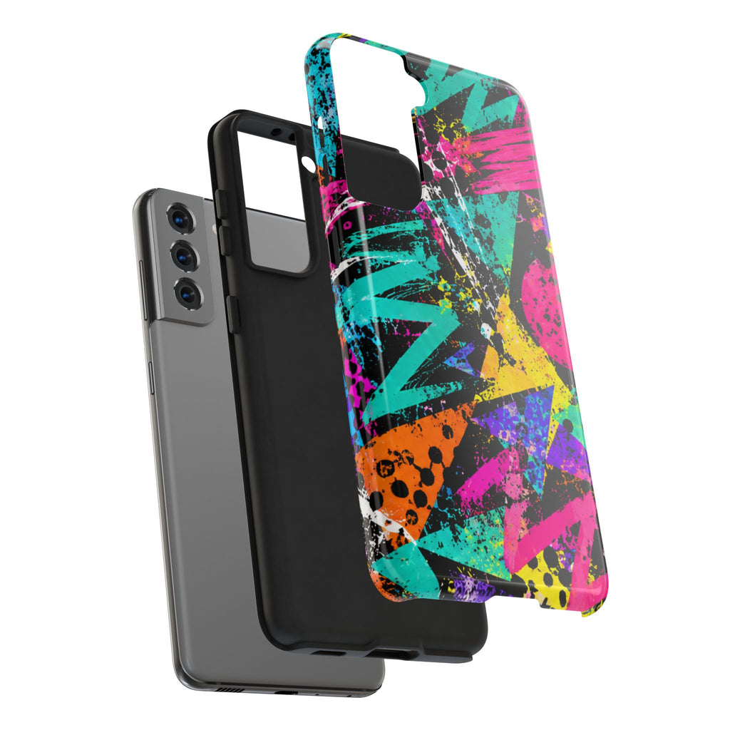 Tough Phone Case — Neon Graffiti Splash Protective Cover