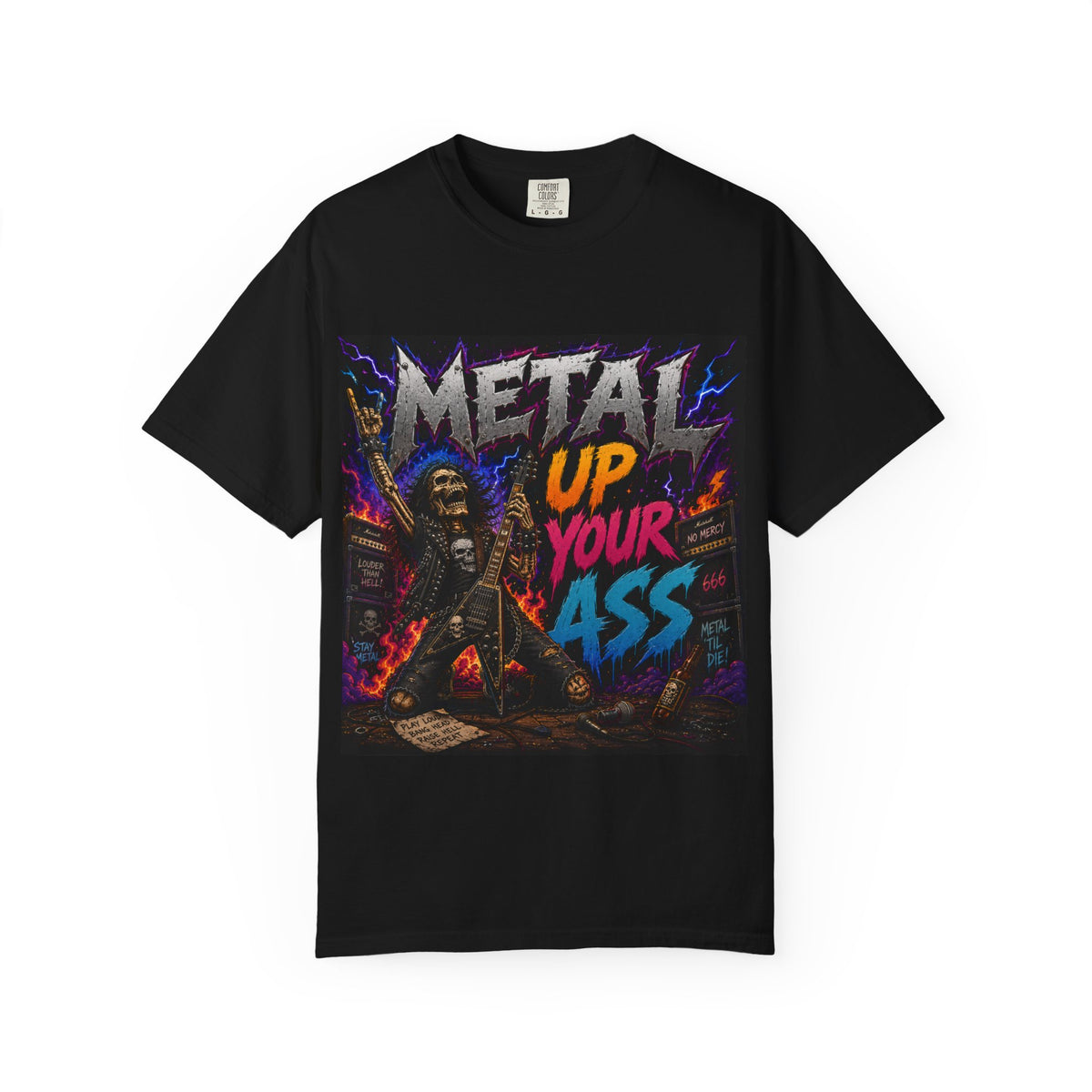 Metal Up Your Ass T-shirt | Retro Heavy Metal Graphic Tee