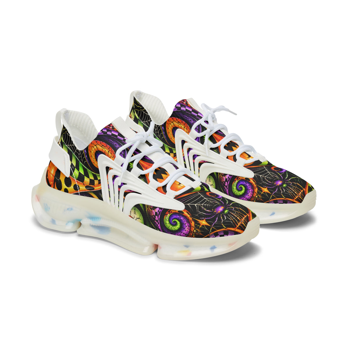Women's Mesh Sneakers — Psychedelic Swirl Festival Running Shoes