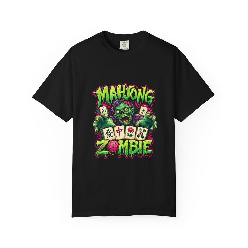 Mahjong Zombie T-shirt | Zombie Mahjong Tiles Graphic Tee