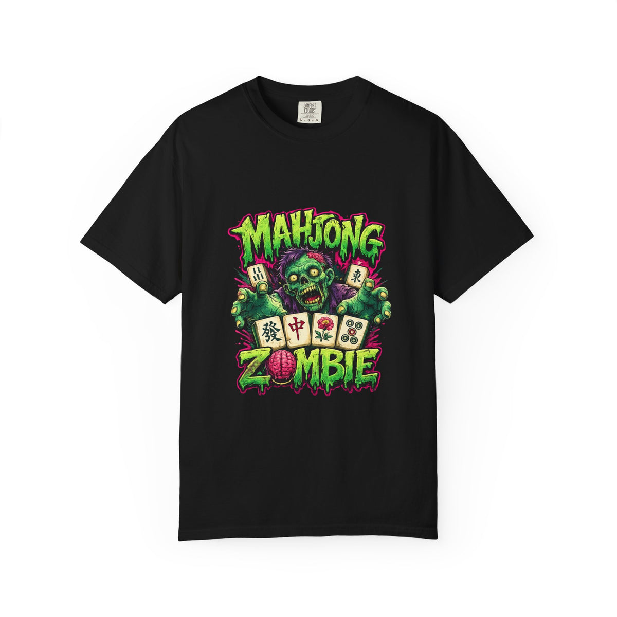 Mahjong Zombie T-shirt | Zombie Mahjong Tiles Graphic Tee