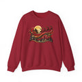 Christmas Sleigh Crewneck Sweatshirt - Santa Reindeer Moon Holiday Design