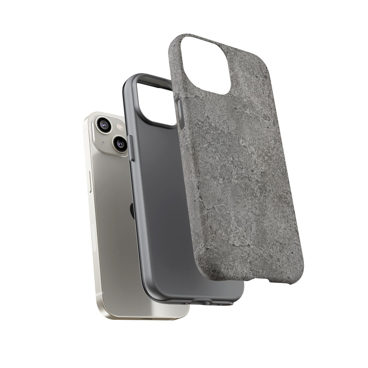 Concrete Texture Phone Case — Rugged Grey Protective iPhone Cover