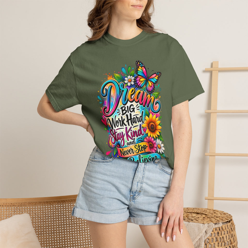 Inspirational 'Dream Big, Work Hard, Stay Kind' T-Shirt
