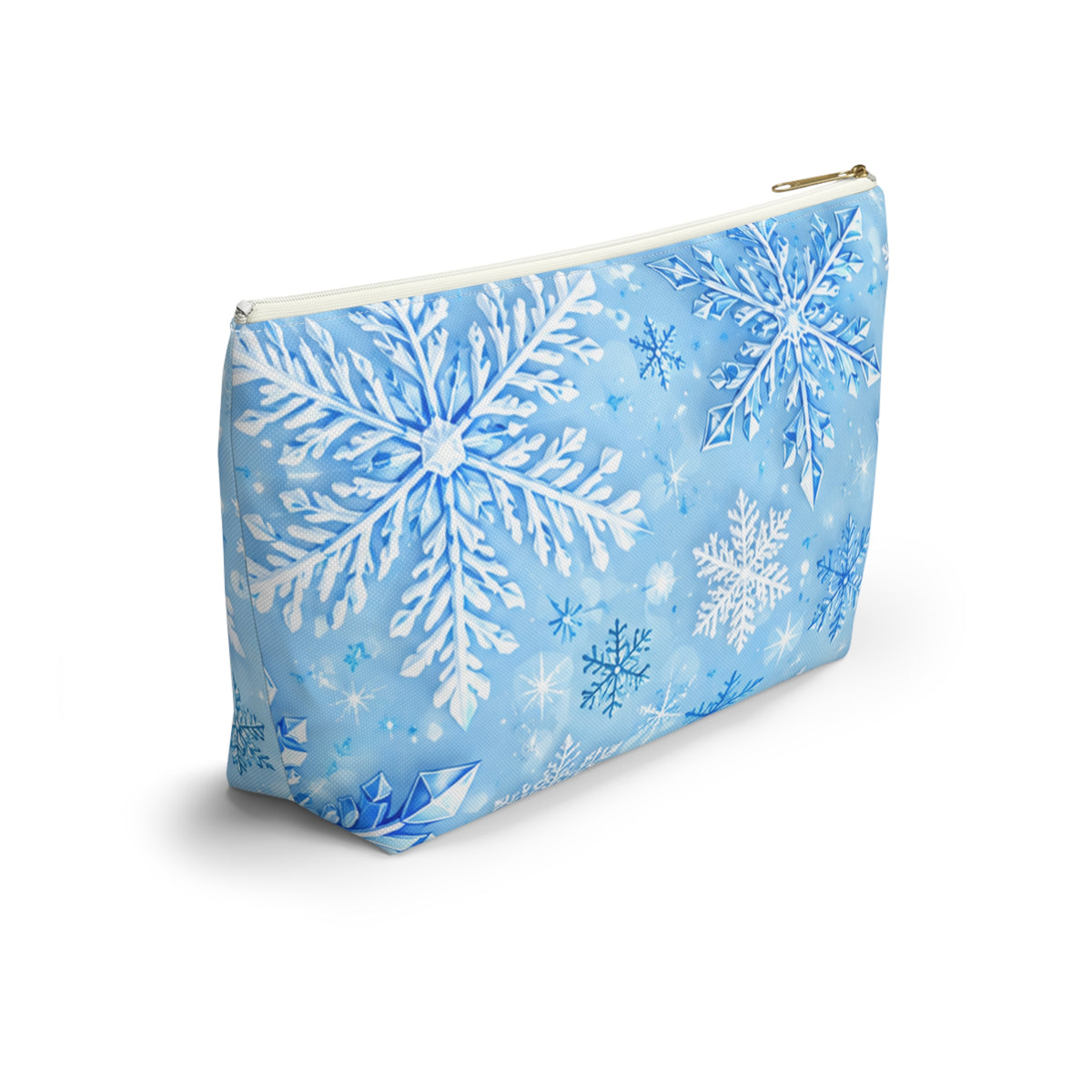 Snowflake Cosmetic Pouch — Winter Accessory Bag for Travel & Gifts