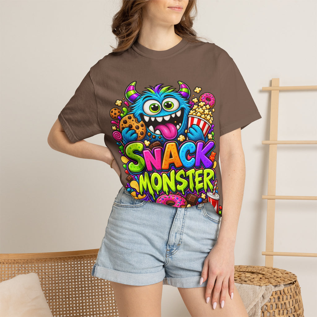 Snack Monster T-shirt | Colorful Cartoon Monster Snacks
