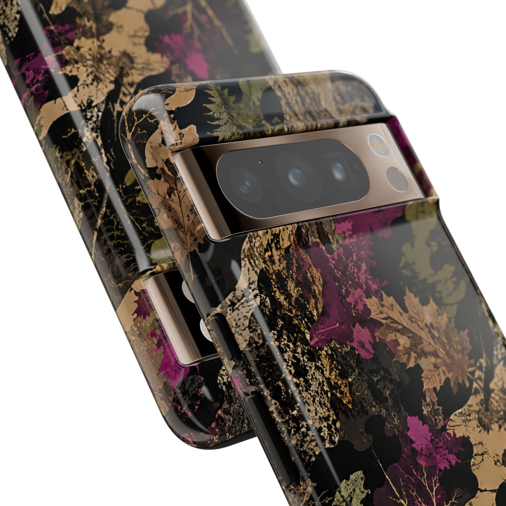 Camo Floral Tough Phone Case — Rugged Nature-Inspired Protection