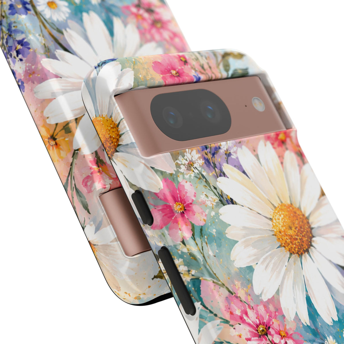 Floral Daisy Phone Case — Watercolor Daisies Protective Tough Case