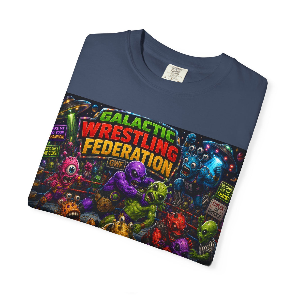 Galactic Wrestling Federation Shirt | Alien Monster Tournament Tee