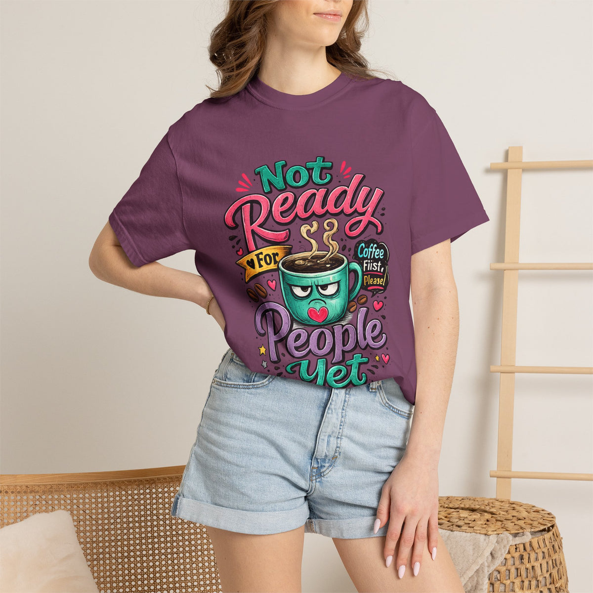 Not Ready for People Yet T-shirt | Coffee Mug Illustration Tee