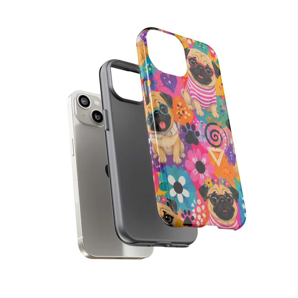 Pug Pop Art Phone Case — Colorful Pug Pattern Tough Case