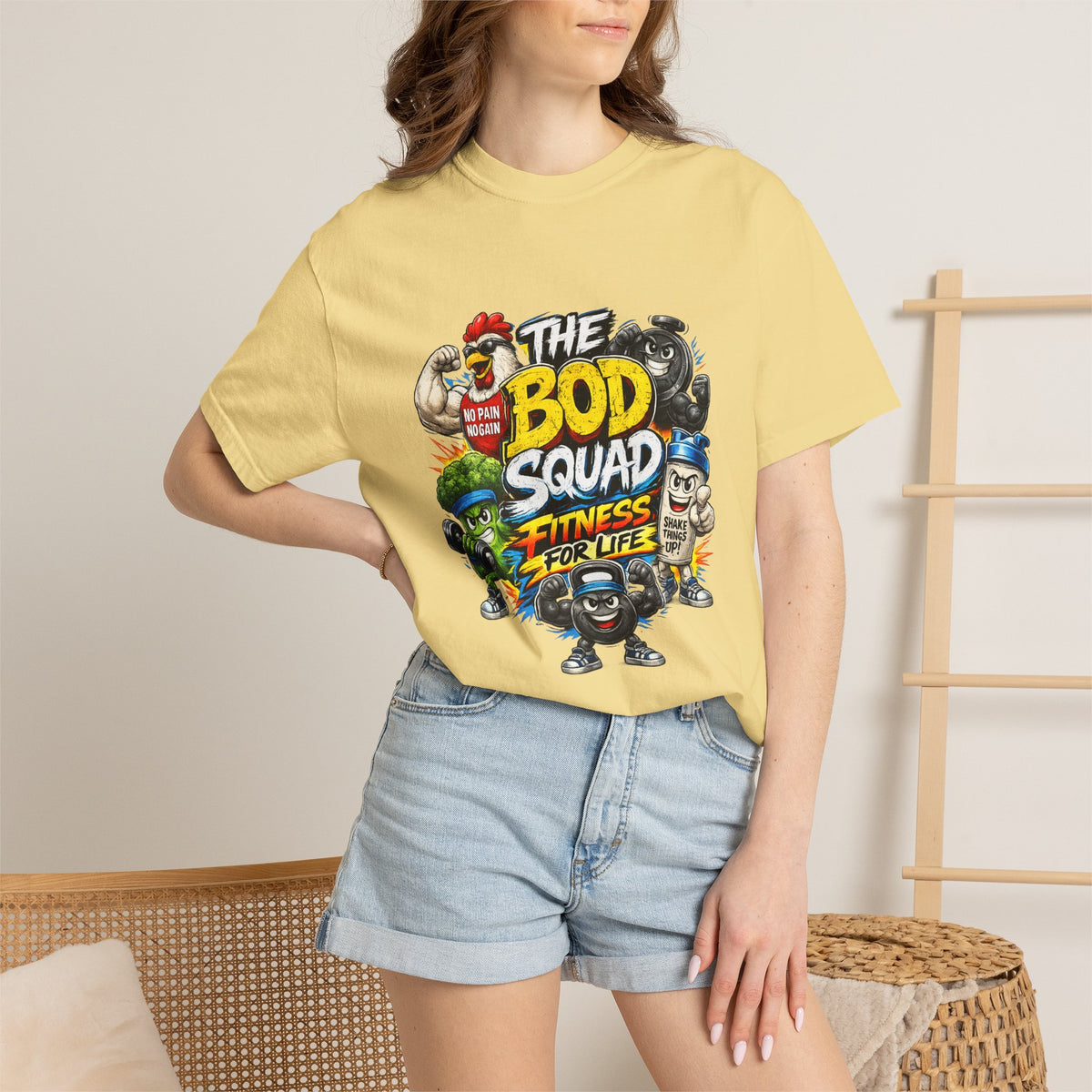 The Bod Squad Fitness For Life T-Shirt | Cartoon Gym Characters