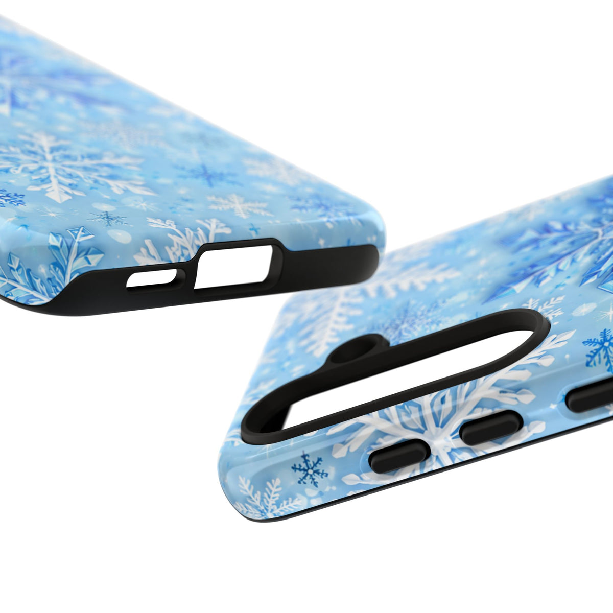 Winter Snowflake Tough Phone Case — Blue Holiday Protective Cover