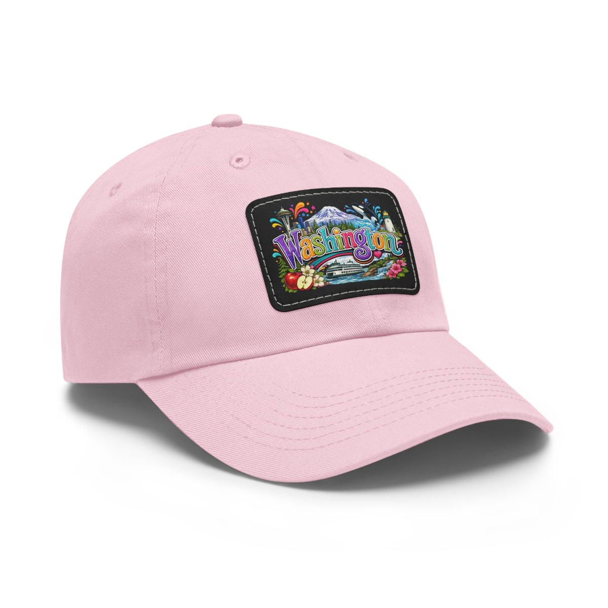 Washington State patch hat | leather rectangle dad hat