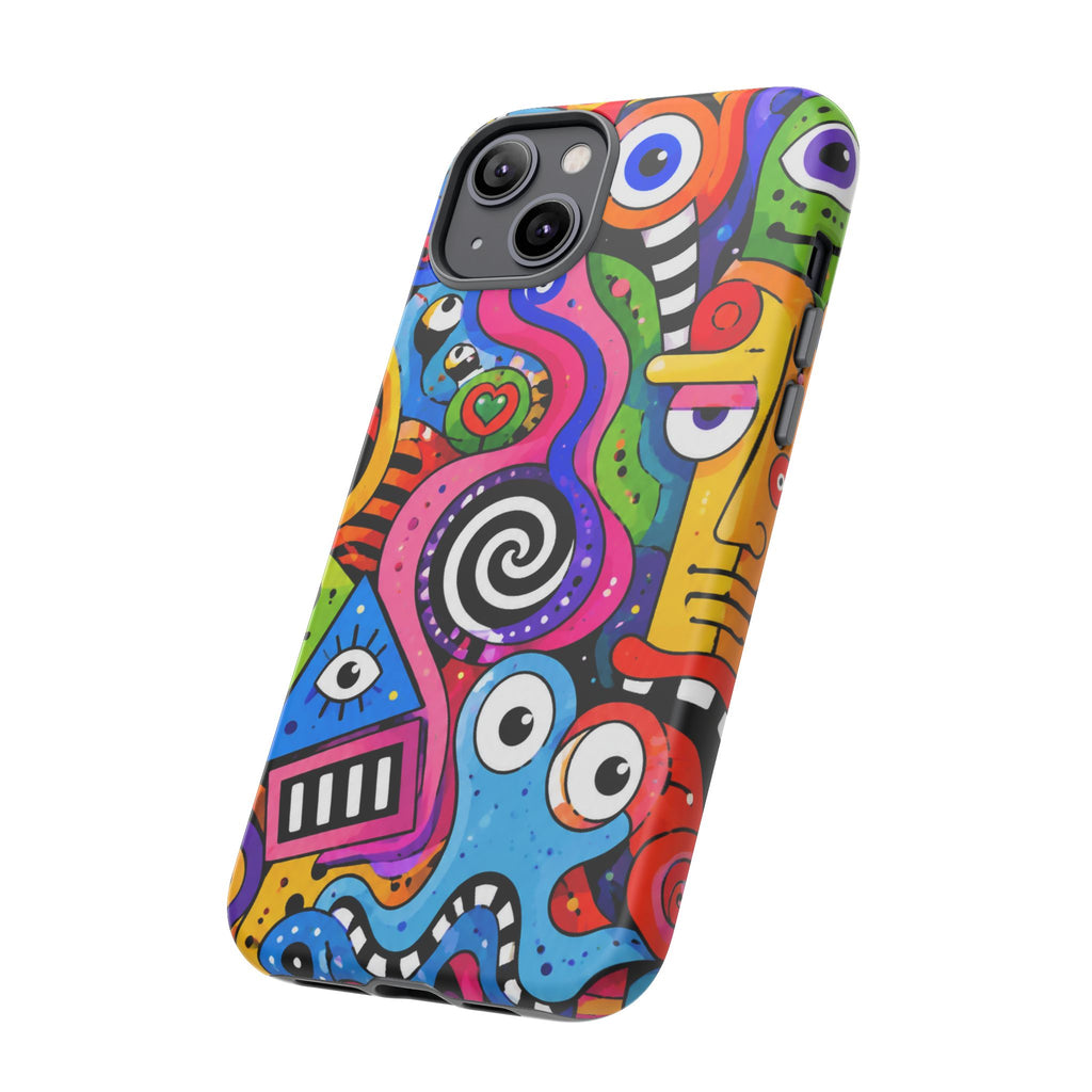Colorful Abstract Doodle Tough Phone Case