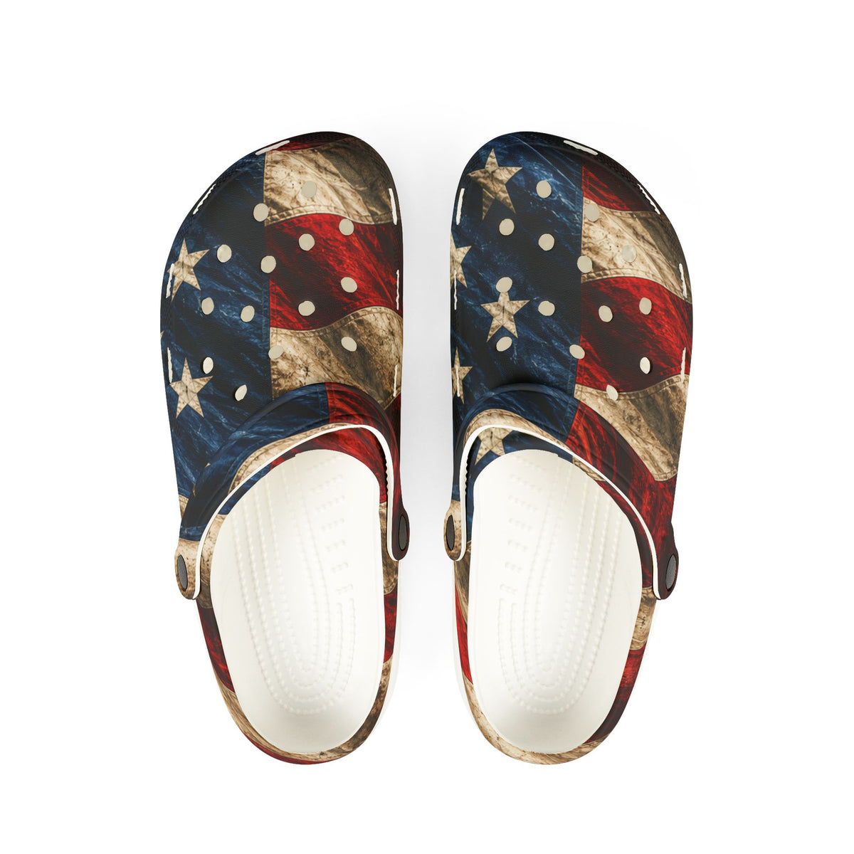 American Flag EVA Foam Clogs — Patriotic Slip-On Garden Shoes