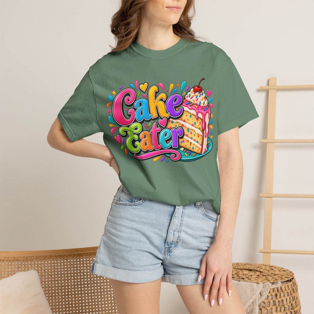 Cake Eater T‑Shirt — Colorful Slice Graphic Tee for Dessert Lovers