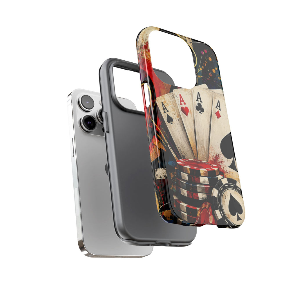 Casino Poker Ace Phone Case — Vintage Playing Cards & Chips Protective Cover