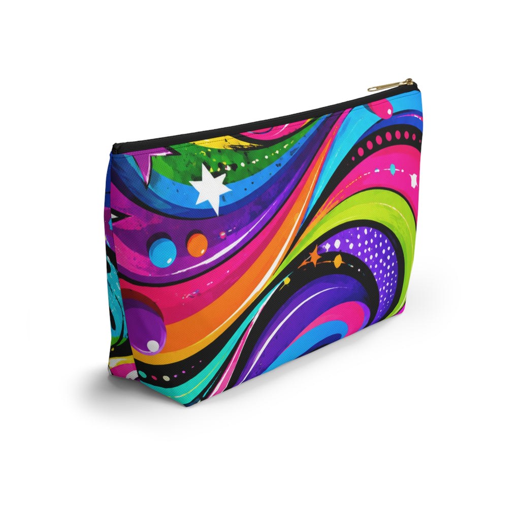 Colorful Pop Art Accessory Pouch — Starburst Cosmetic Bag