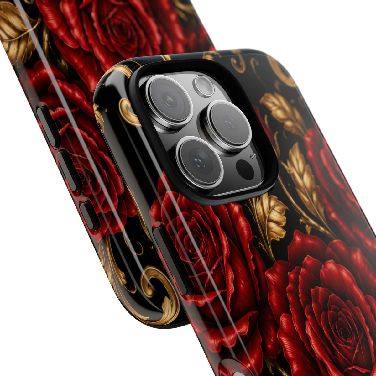 Tough Cases — Vintage Red Rose Floral Phone Case