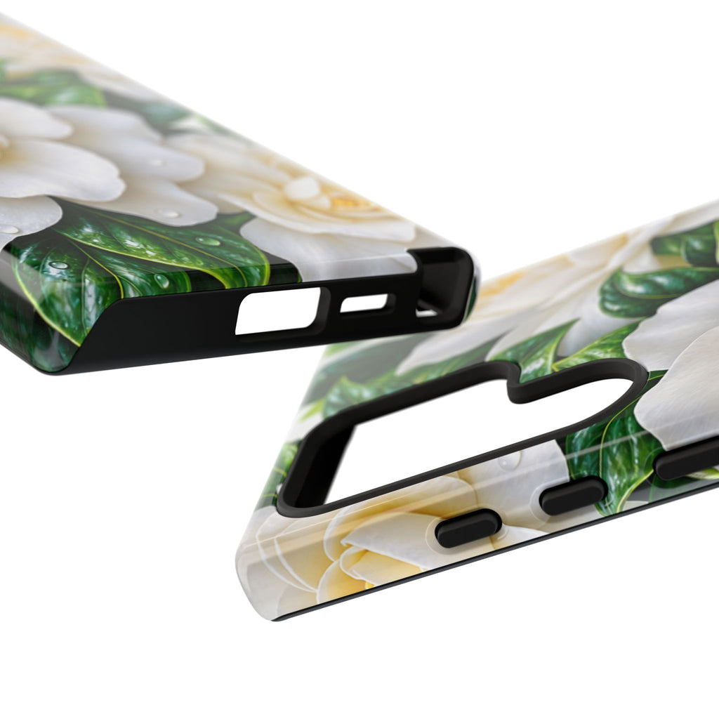 Floral Camellia Tough Case — White Gardenia Phone Cover