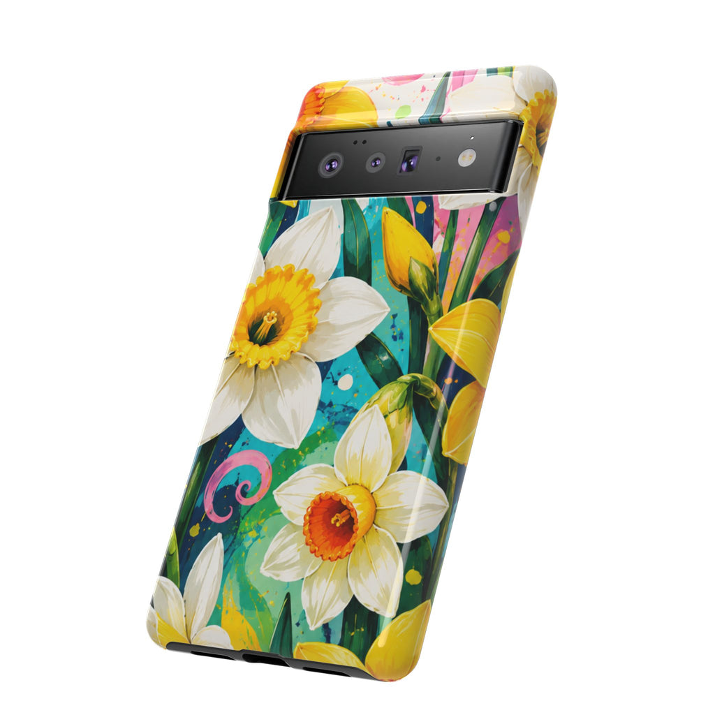 Daffodil Floral Phone Case — Bright Spring Garden Protective Cover