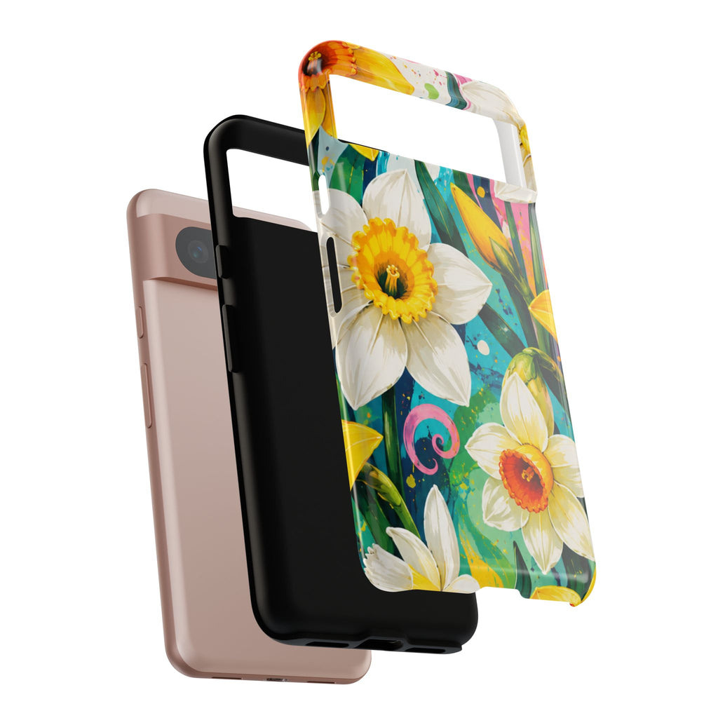 Daffodil Floral Phone Case — Bright Spring Garden Protective Cover