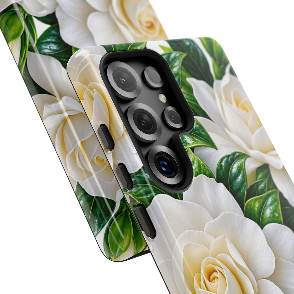 Floral Camellia Tough Case — White Gardenia Phone Cover
