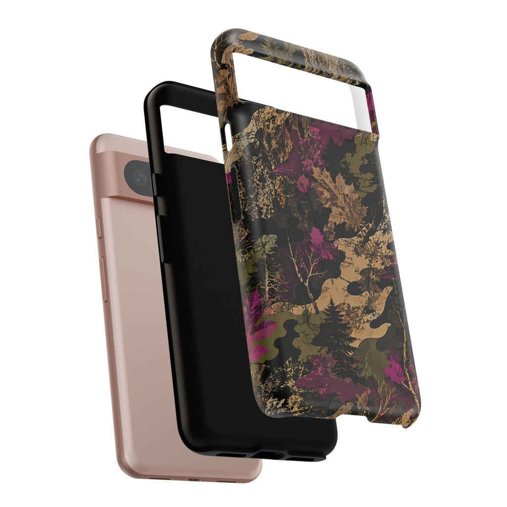 Camo Floral Tough Phone Case — Rugged Nature-Inspired Protection