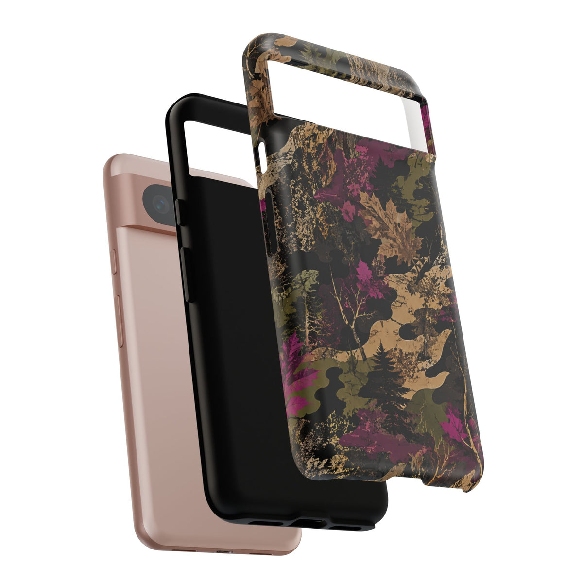 Camo Floral Tough Phone Case — Rugged Nature-Inspired Protection